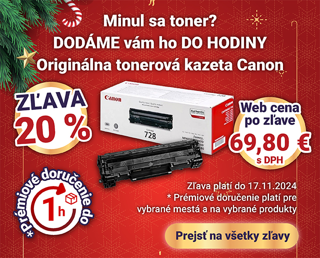 Zľava 20 % na originálnu tonerovú kazetu Canon