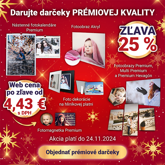 ZĽAVA 25 % na darčeky prémiovej kvality