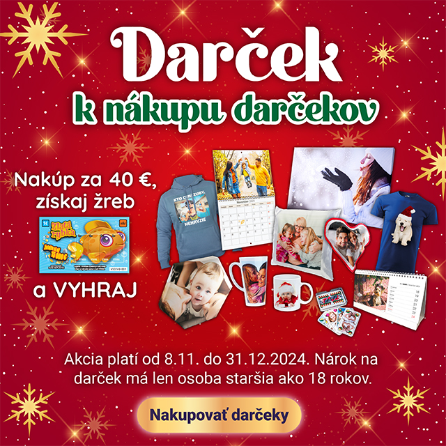 Darček k nákupu darčekov, Nakúp za 40 €, získaj žreb a vyhraj